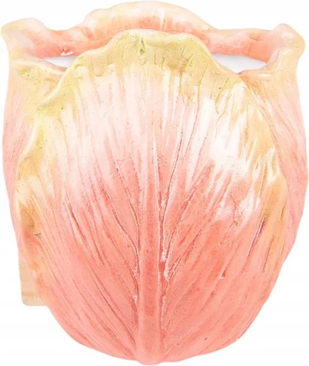 Narancssárga virágcserép tulipán virág alakú falikép 12x8x15 cm