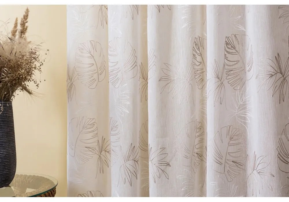 Bézs átlátszó függöny 140x260 cm Cybele – Mendola Fabrics