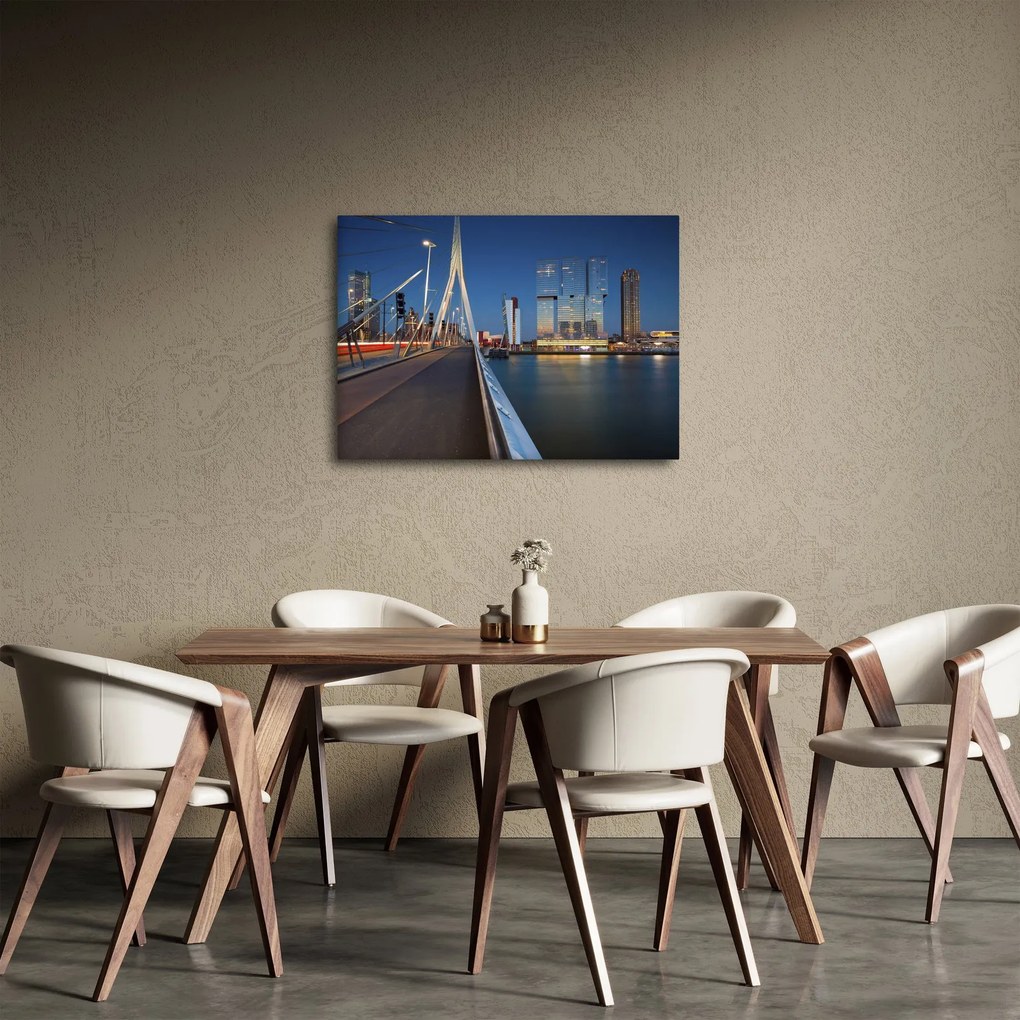 Kép - Alkonyat Rotterdamban, Hollandia (70x50 cm)