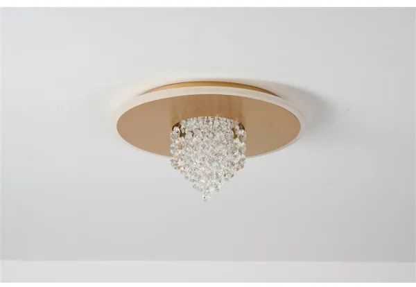 Searchlight 21126-32GO - DELUGE LED dimmelhető mennyezeti lámpa 20W/230V, Ø 31,5 cm, aranyszínű