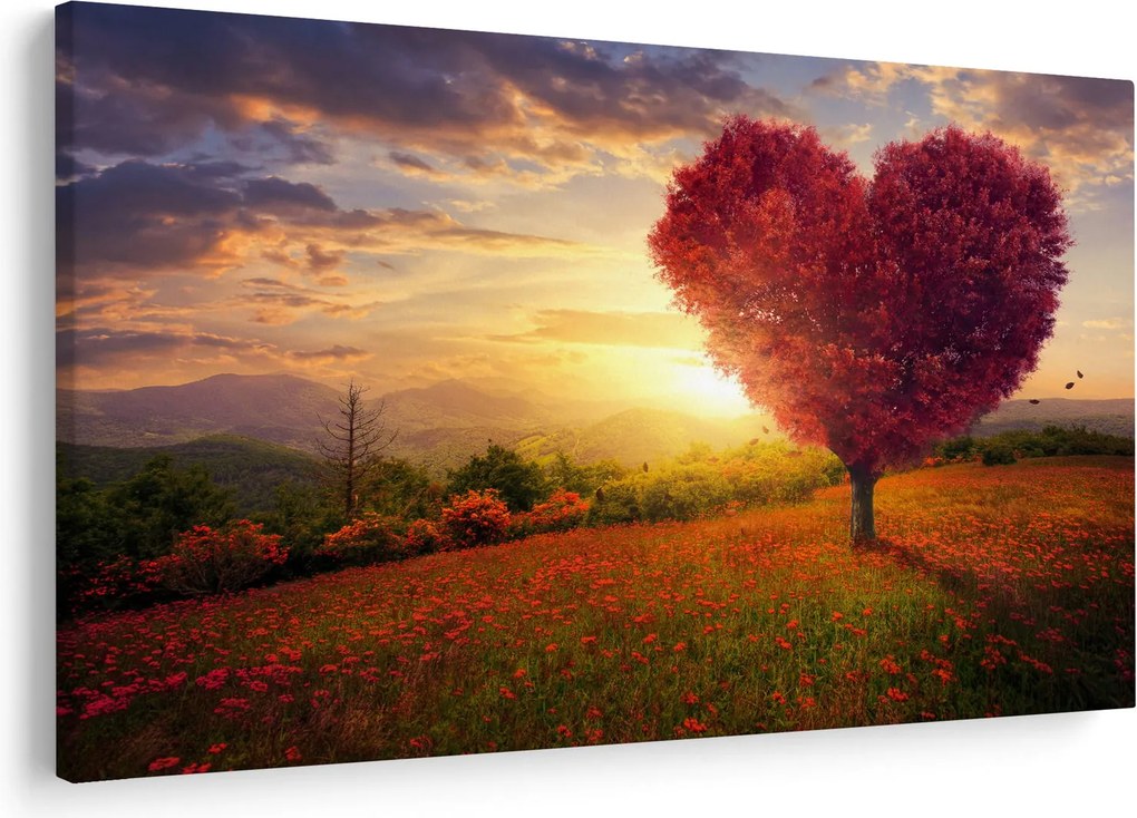 A szív alakú fa képe (90x60 cm)