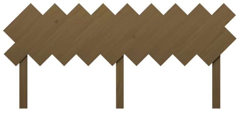 mézbarna tömör fenyőfa ágyfejtámla 178x3x80,5 cm