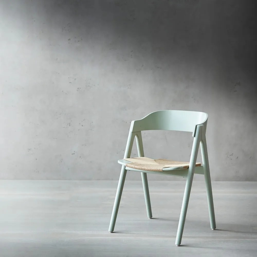 Mette világoszöld bükkfa étkezőszék rattan ülőfelülettel - Findahl by Hammel