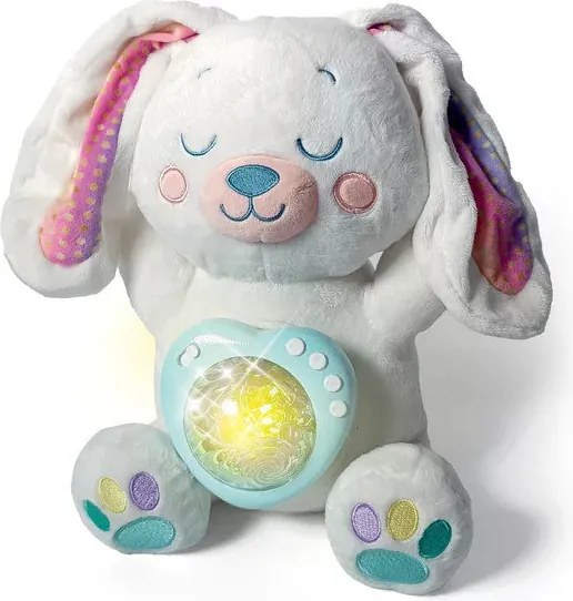 Plüss nyuszi White éjszakai fény, projektor Clementoni