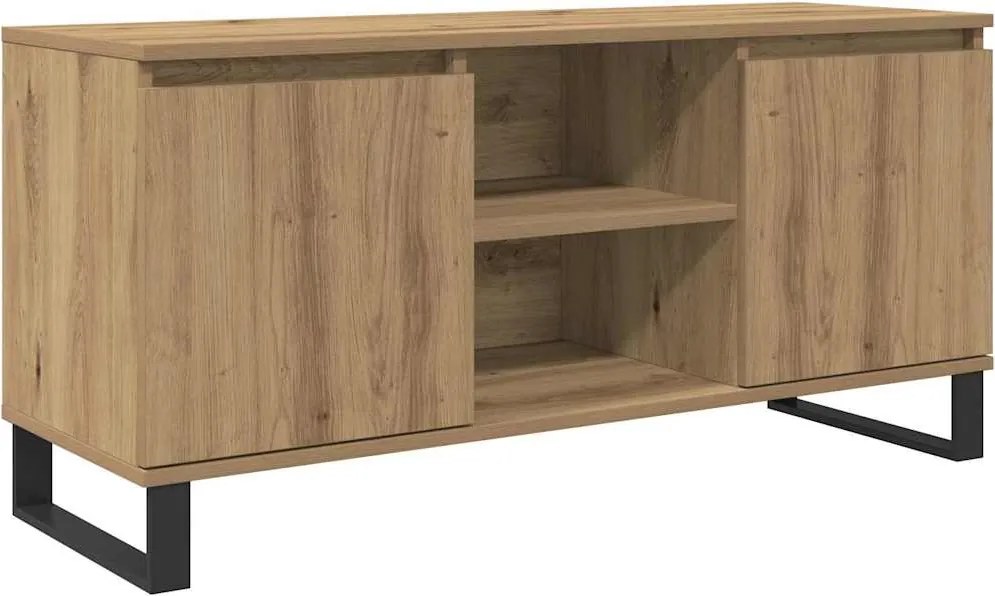 vidaXL TV szekrény Artisan tölgy 104 x 35 x 50 cm Faanyag