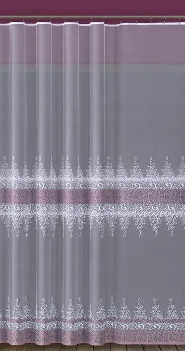 Mg Függöny 623/768 fehér/BR Rózsaszín 400x250 kész Bt