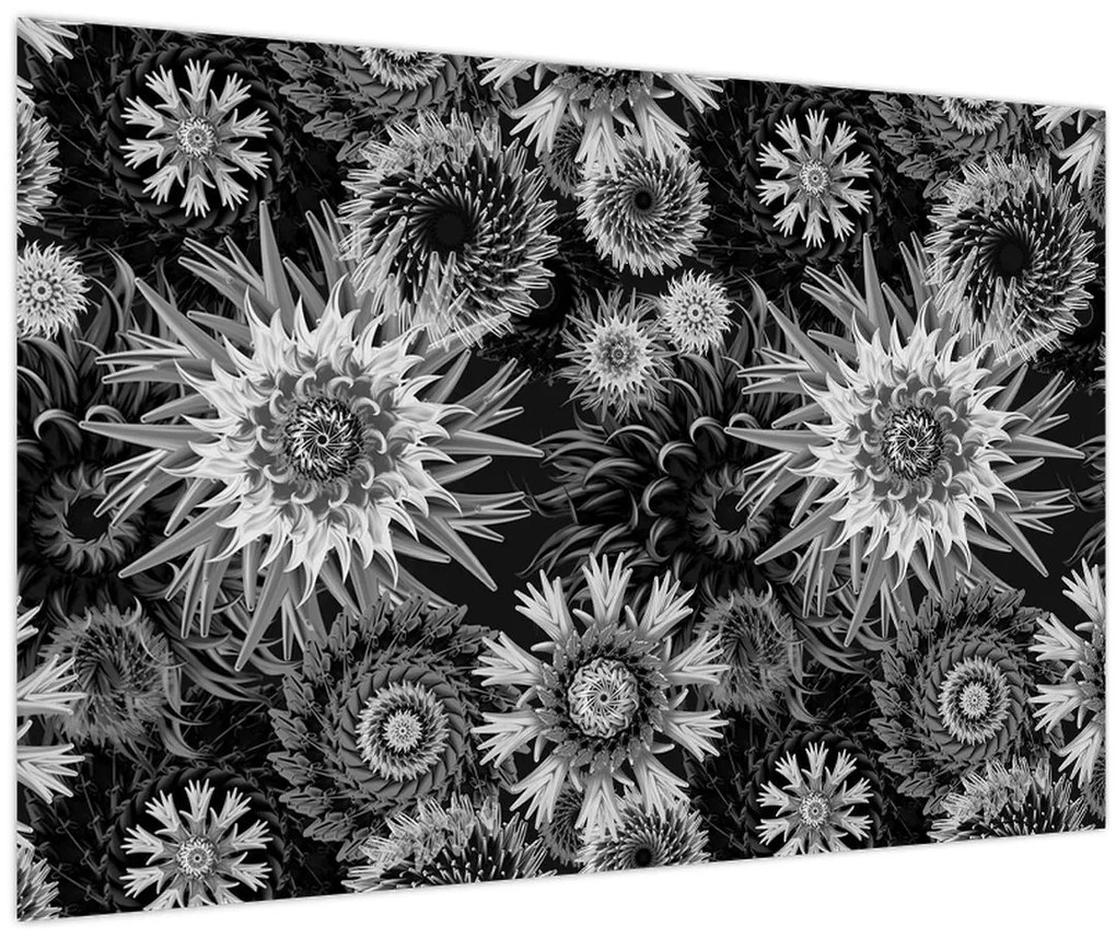 Kép - Fekete és fehér gyűszűvirág (90x60 cm)