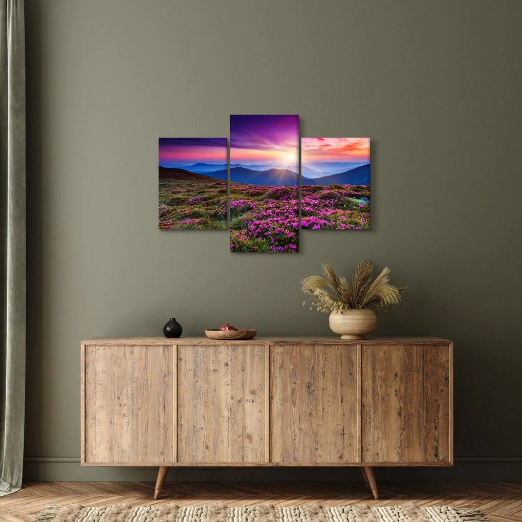 Kép - Hegyi virágzó táj (90x60 cm)