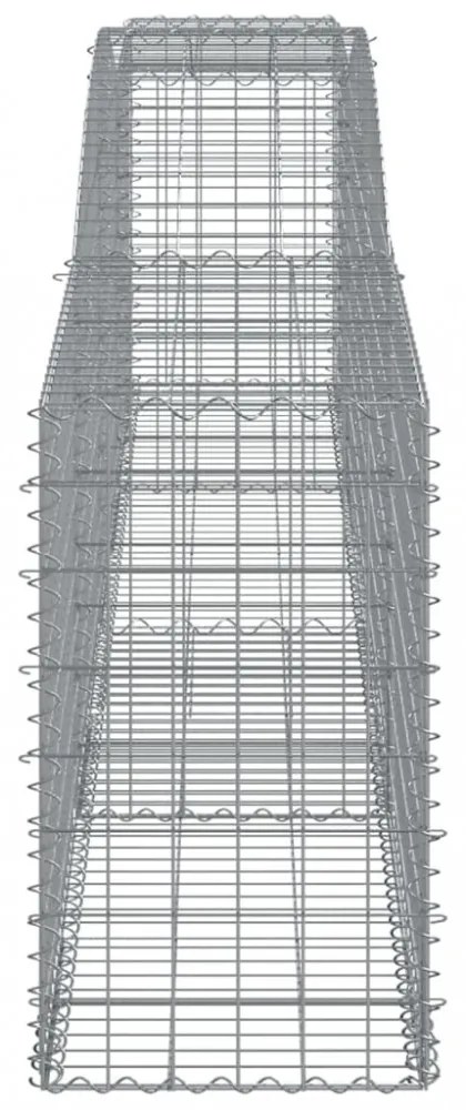 2 db íves horganyzott vas gabion kosár 400x50x80/100 cm