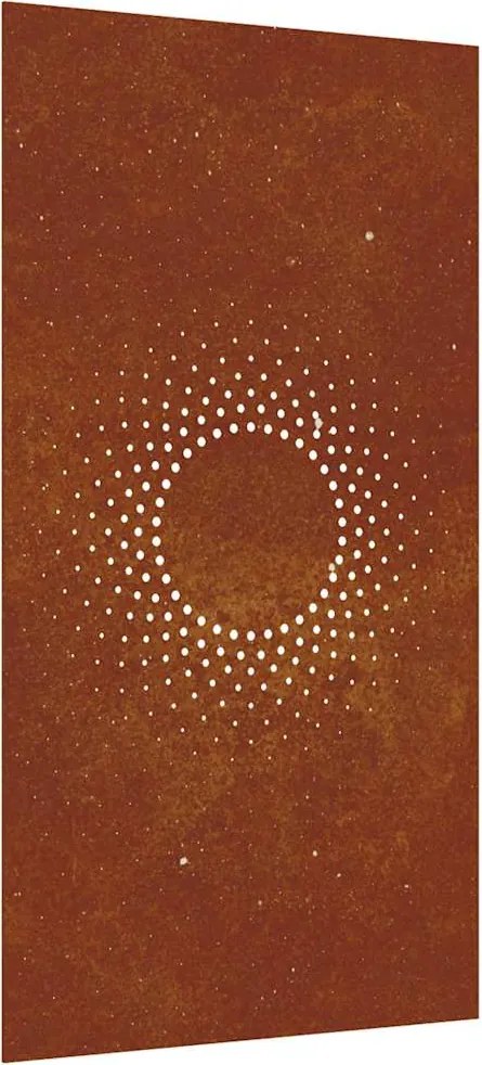 vidaXL napmintás corten acél kerti faldísz 105 x 55 cm