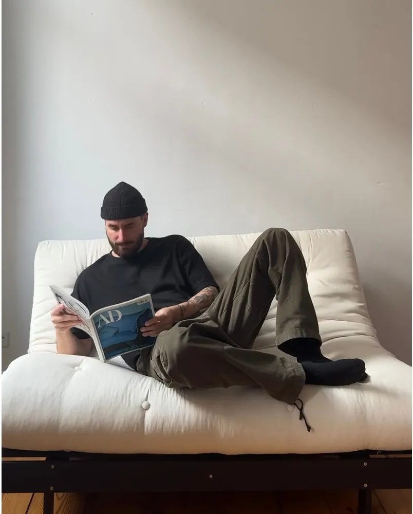 Téglavörös kinyitható kanapé 160 cm Roots Black Night – Karup Design