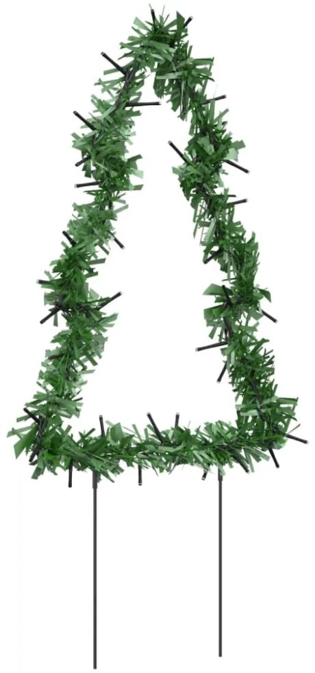 karácsonyfa fénydekoráció 3 db cövekkel 50 LED 30 cm