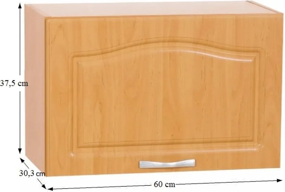 Konyhaszekrény, felső, éger LORA MDF NEW KLASIK W600K