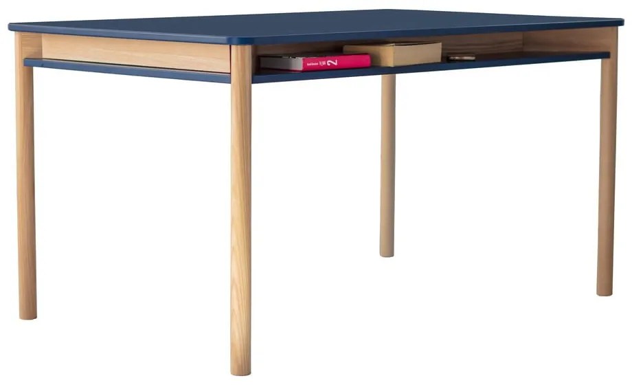 Zeen sötétkék kőrisfa étkezőasztal - Ragaba