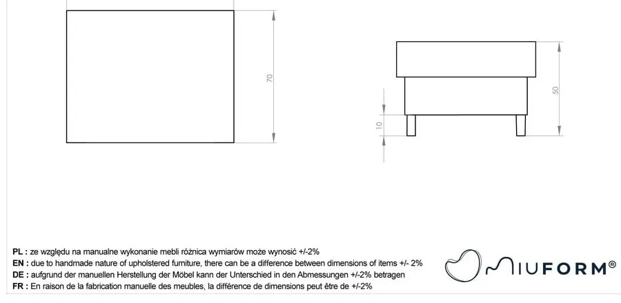 Türkiz lábtartó Simon – Miuform