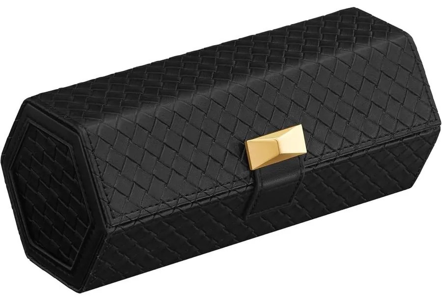 Utazó órarendező, órarendező rejtett tárolóval, fekete