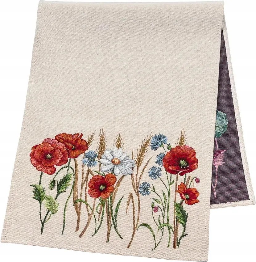 Futópad 45 x 140 cm Runner pipacs virágok abrosz asztalra komód tavasz