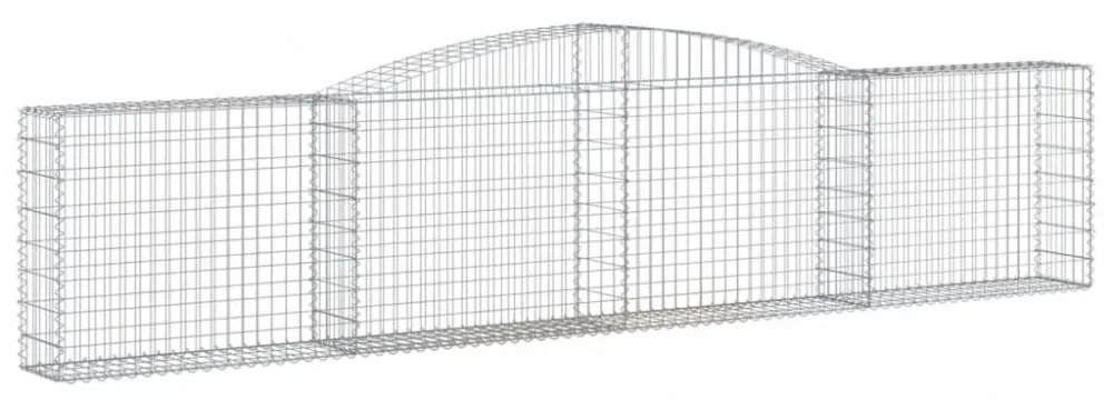 8 db íves horganyzott vas gabion kosár 400x30x80/100 cm