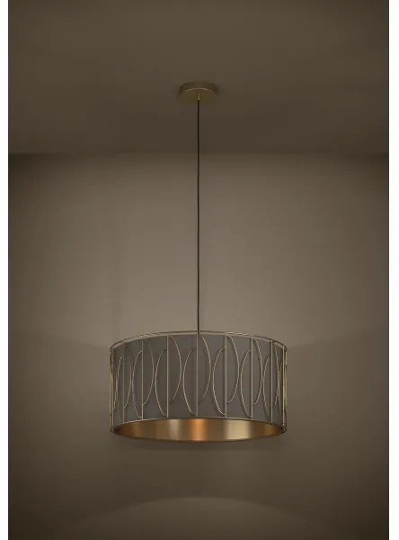 Eglo 390206 - Csillár zsinóron COROJAL 1xE27/40W/230V arany/barna