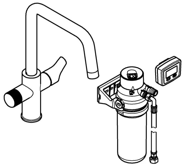 GROHE 30596000 - BLUE PURE konyhai csaptelep beépített szűrőfunkcióval, fényes króm