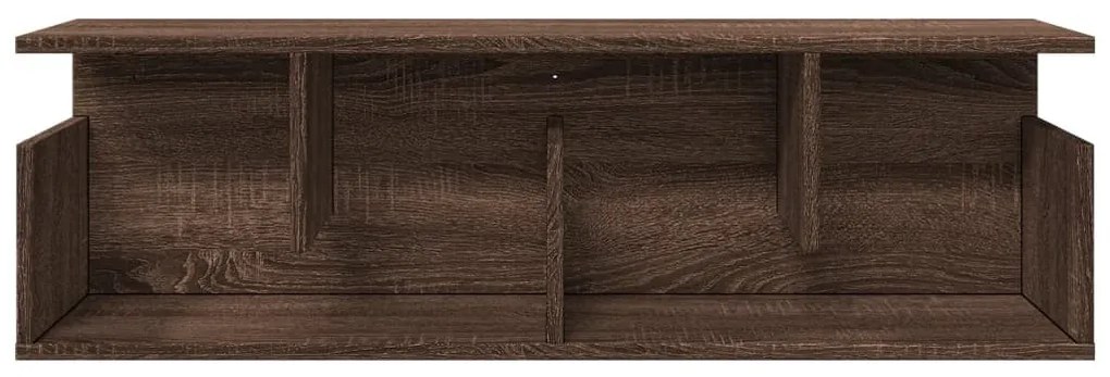 barna tölgy színű szerelt fa fali szekrény 100 x 20 x 30 cm