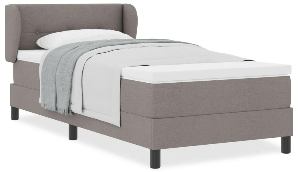 Boxspring Ágy Matresszel Taupe 90x200 cm Szövet