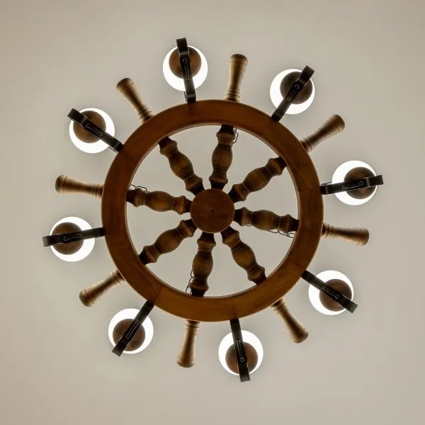 Brilagi - Láncos csillár TIMONA 8xE14/40W/230V Ø 70 cm bükk