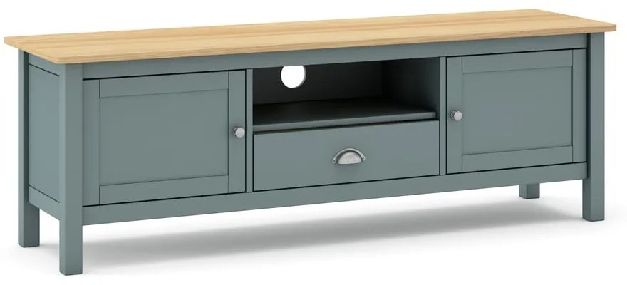 Szürkészöld borovi fenyő TV-állvány 158x53x40 cm Misti – Marckeric