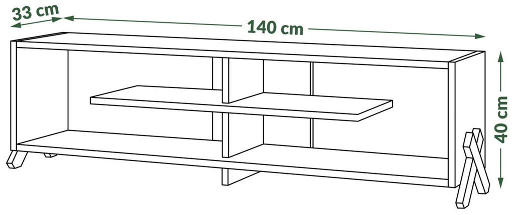 Mazzoni VIK RTV-140 TV-állvány Beton Millenium - MODERN TV-ÁLLVÁNY NAPPALIBA/SZOBÁBA