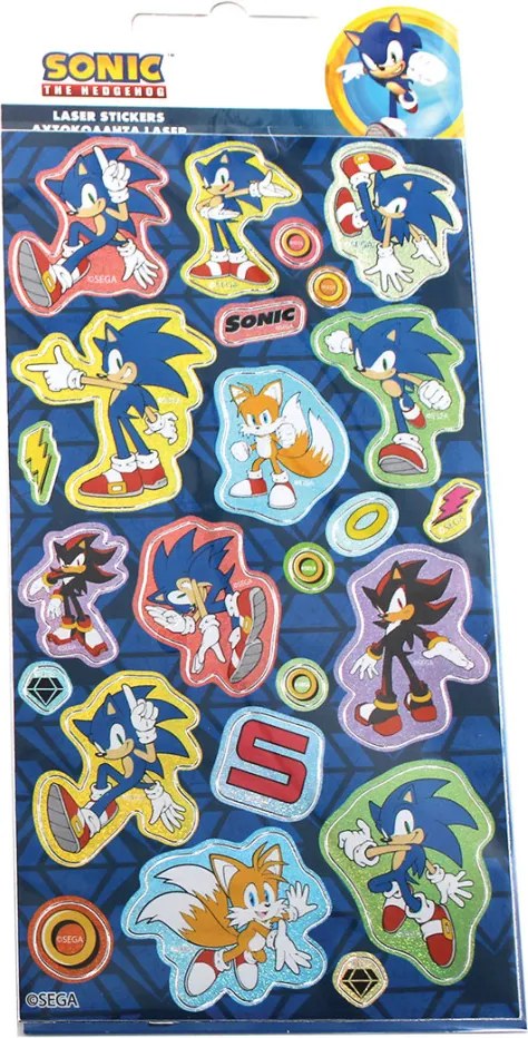 Sonic a sündisznó Magic Rings hologrammos matrica szett