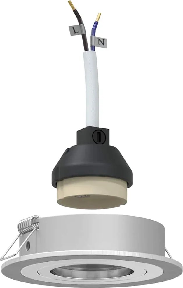 vidaXL Spotlámpa Ezüst 9 x 9 x 2 cm Alumínium
