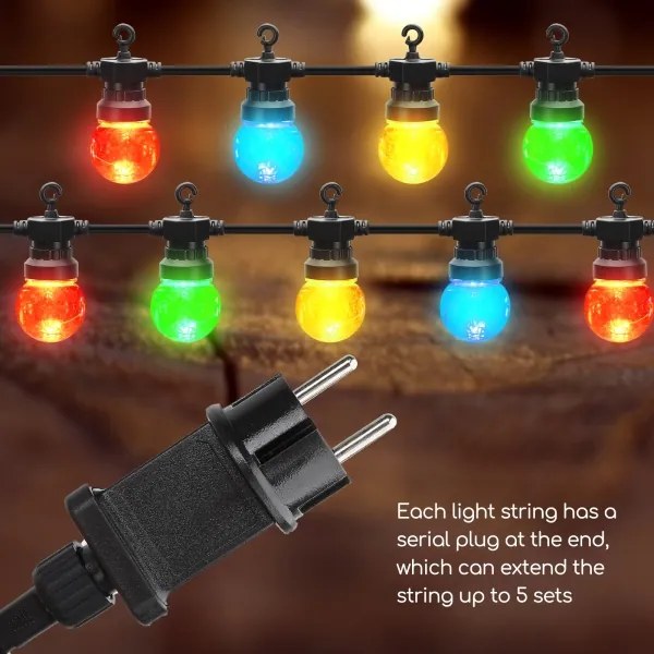 Aigostar - LED Kültéri dekoratív lánc 10xLED/8m IP44 meleg fehér