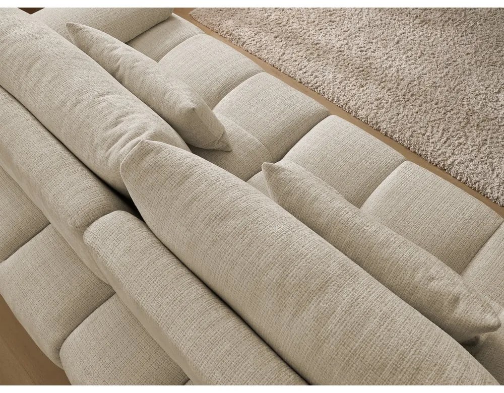 Bézs zsenília kanapé 264 cm Ivane – Bobochic Paris