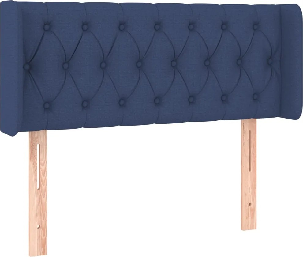 vidaXL kék szövet fejtámla 93x16x78/88 cm