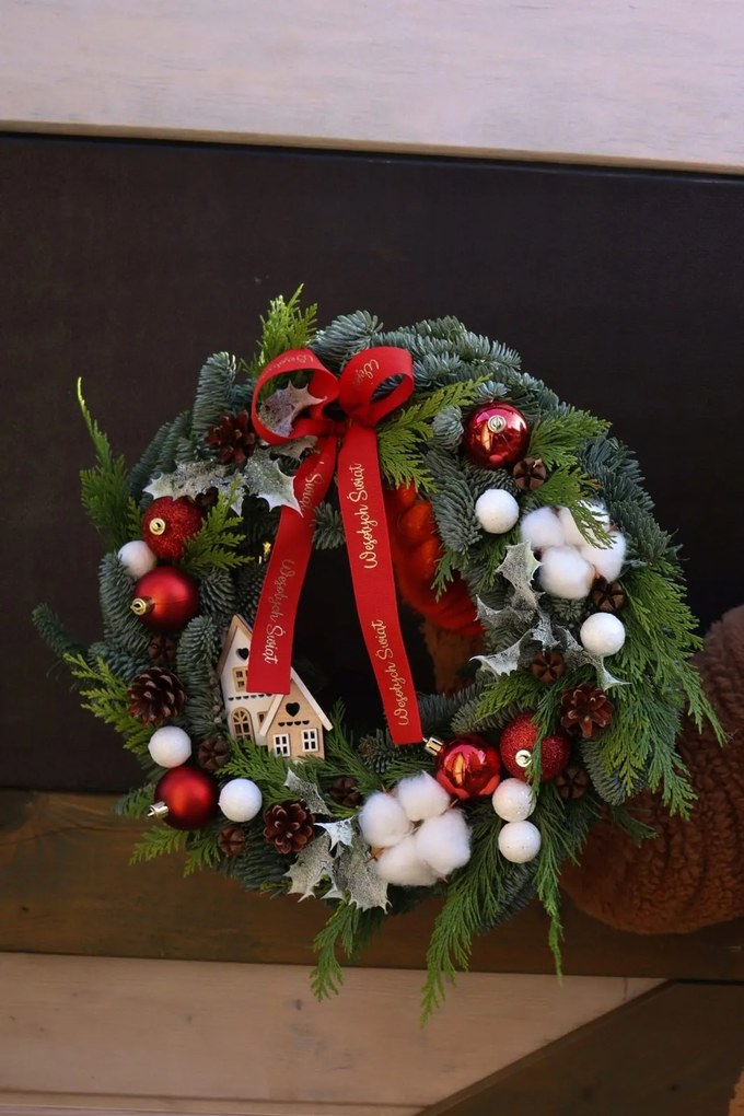 Karácsonyi Koszorú Nemes Jelenfából, 40 cm-es koszorú, Karácsony