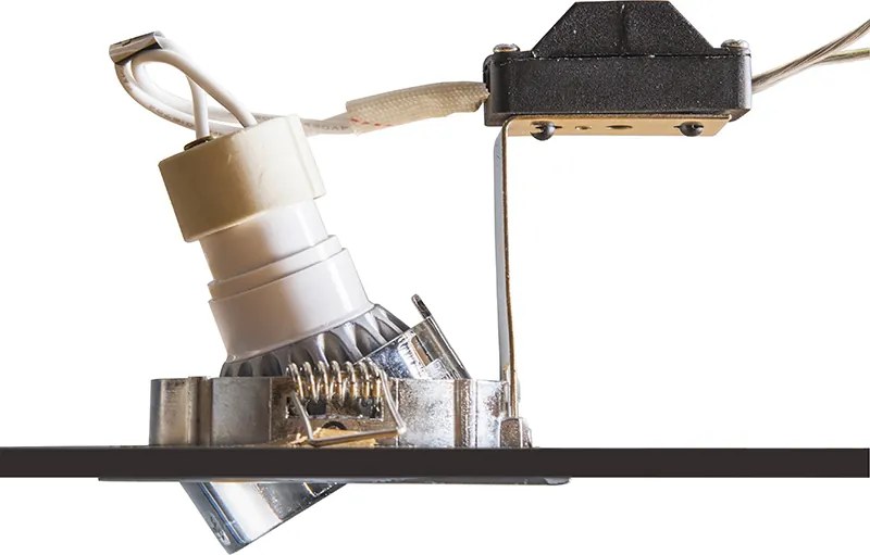 Okos süllyesztett spotlámpa acél WiFi GU10 dönthető - Lock 1