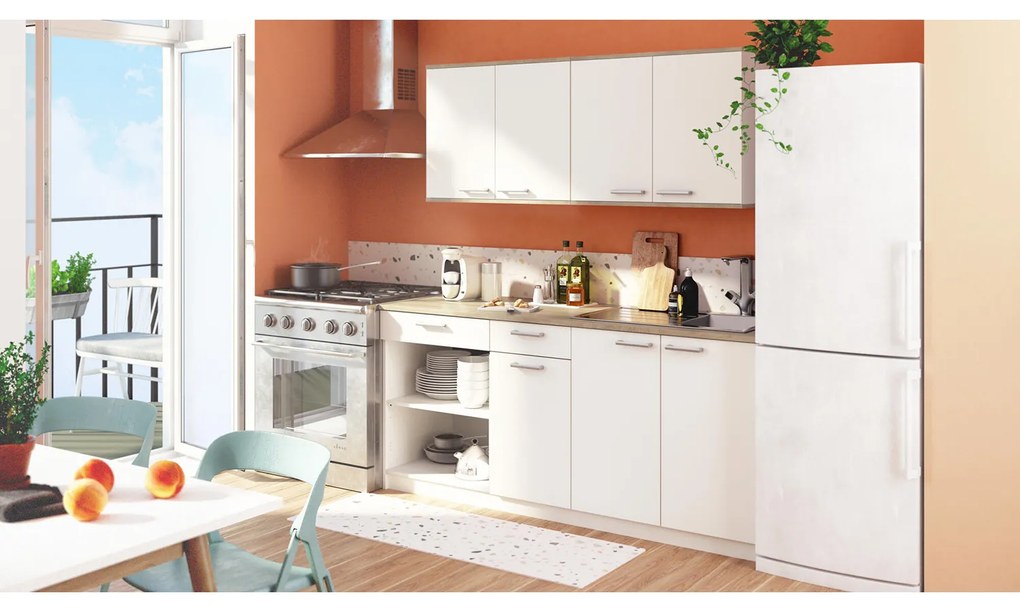 Konyhaszekrény COOKING tölgy/fehér