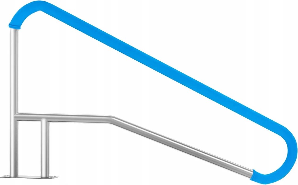 Medencekorlát 94x142 cm rozsdamentes acél csúszásgátló talp Spa medence