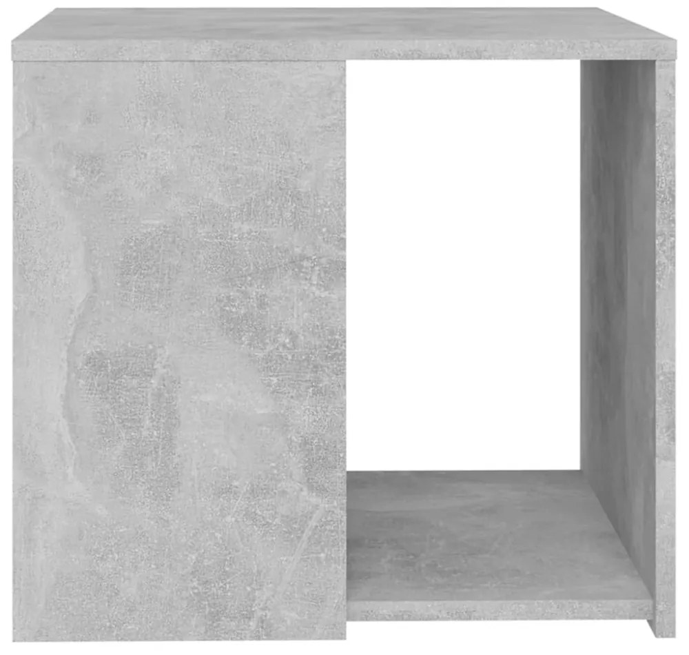 betonszürke szerelt fa kisasztal 50 x 50 x 45 cm