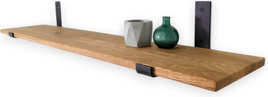 Loft tölgy falra akasztható polc ipari fa 145cm x 10cm