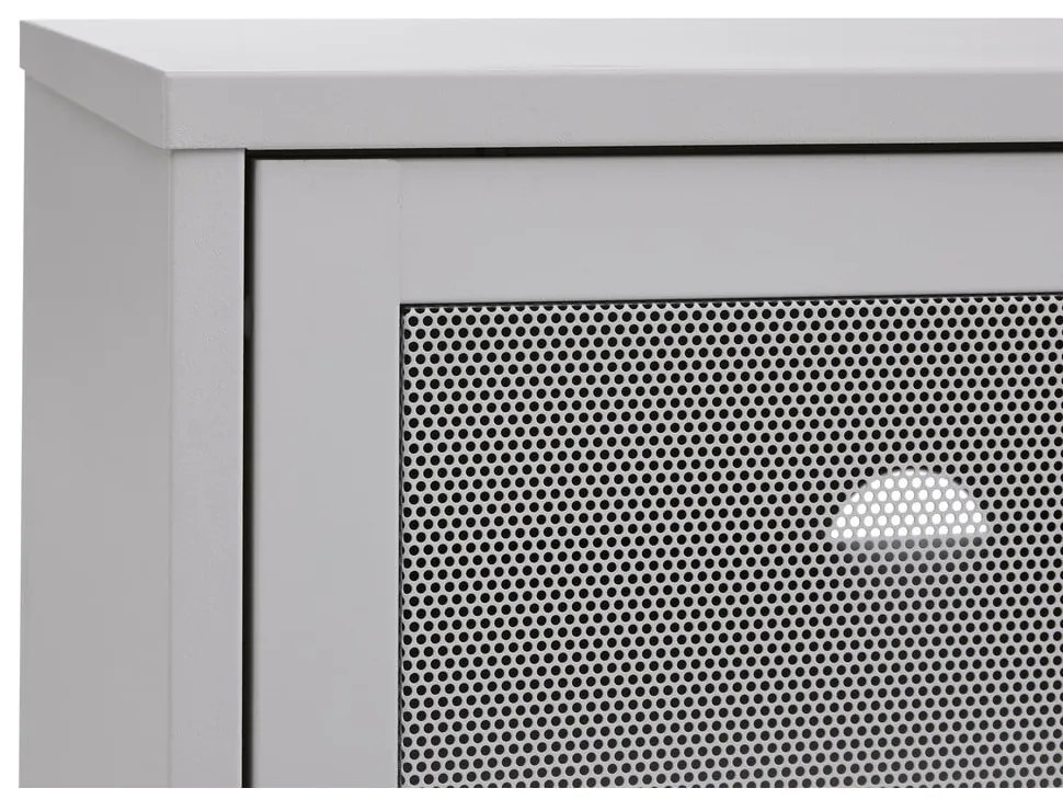 Szürke fém TV-állvány 160x55x45 cm Veep – Unique Furniture