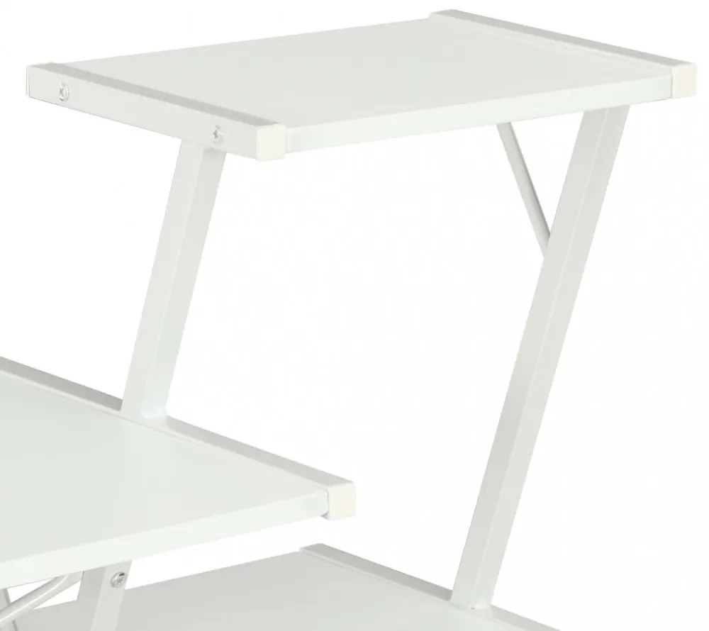 fehér íróasztal polccal 116 x 50 x 93 cm