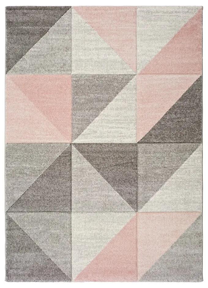 Retudo Naia rózsaszín-szürke szőnyeg, 160 x 230 cm - Universal