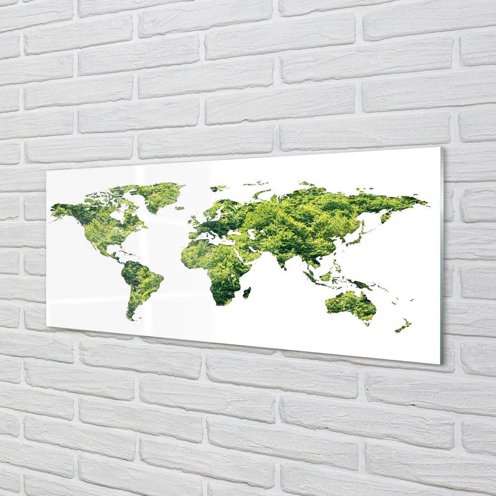 Üvegképek Térkép a zöld fű 120x60cm