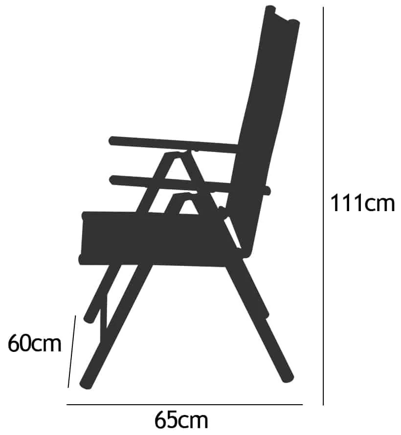 Casaria® Bern 1+6 alumínium kerti szett - ezüst