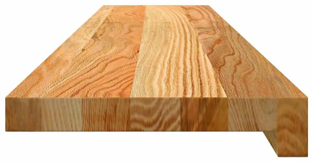 ablakpárkányok 2 db világosbarna 100x20x2 cm tömör fa tölgyfa