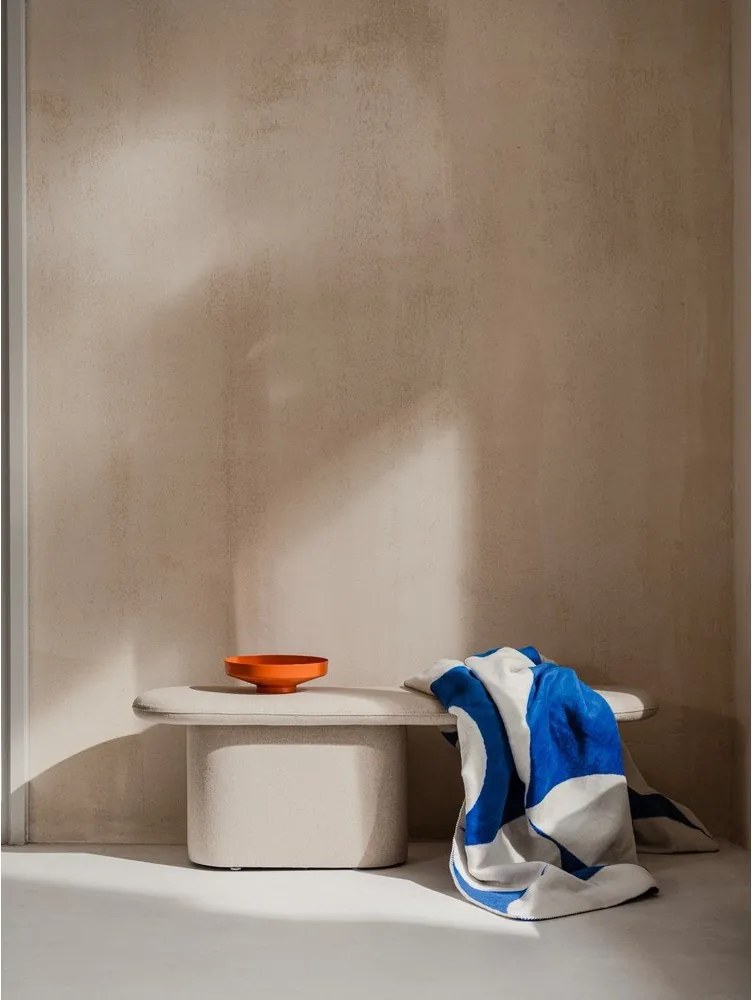 Bézs gyapjú párnázott pad Rull – noo.ma