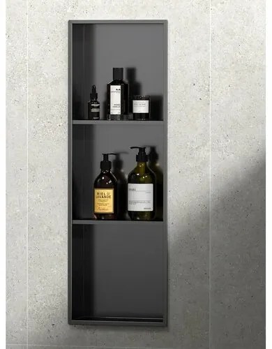 POLYSAN 1301-27B Inserta süllyesztett polc, 27 x 81 cm, rozsdamentes acél, antracit