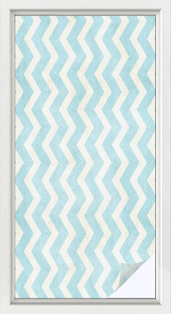 Öntapadós Ablakfólia Adatvédelem Cikk-cakk kék 50x100