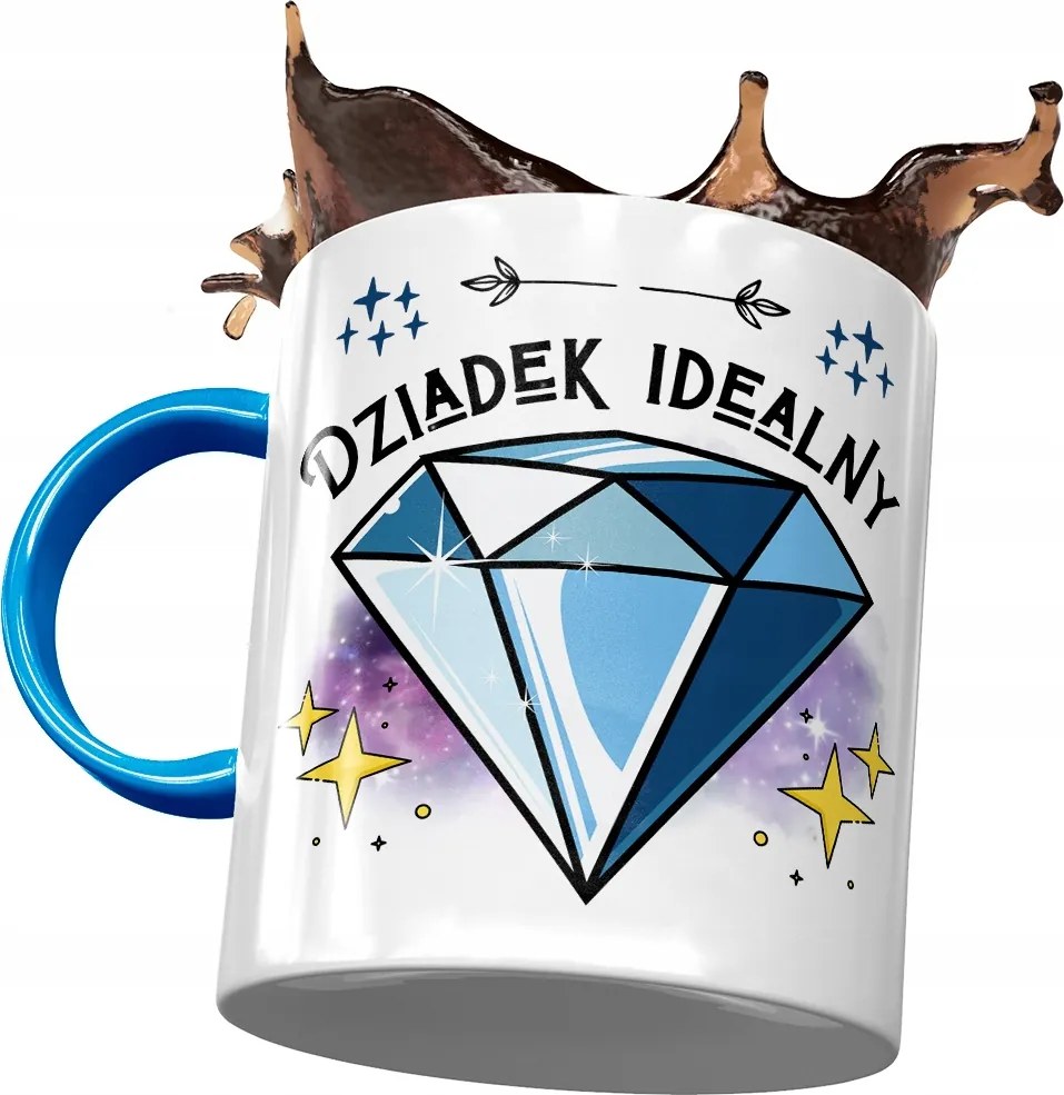 Kék nagypapa bögre Nagypapa napja Ajándék fényképes nyomtatással